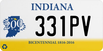 IN license plate 331PV