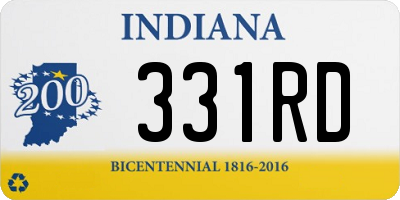 IN license plate 331RD