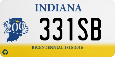 IN license plate 331SB