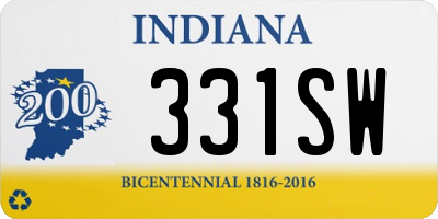 IN license plate 331SW