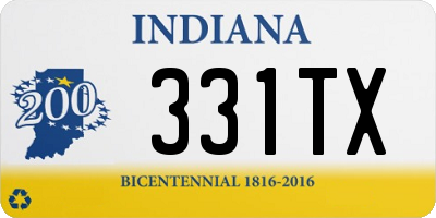 IN license plate 331TX