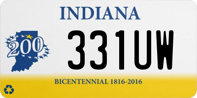 IN license plate 331UW