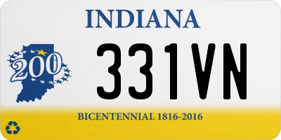 IN license plate 331VN