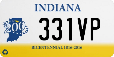 IN license plate 331VP