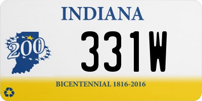 IN license plate 331W