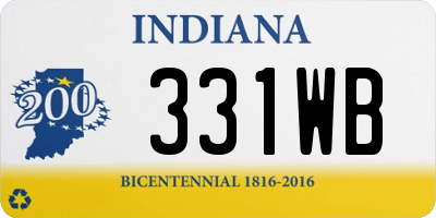 IN license plate 331WB