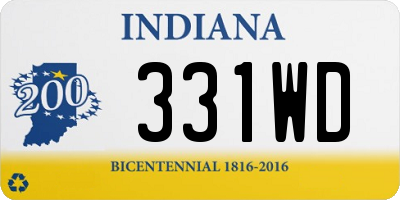 IN license plate 331WD