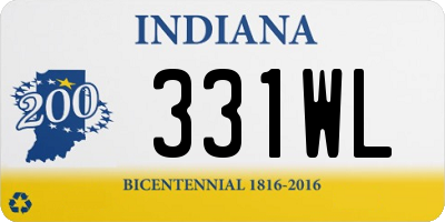 IN license plate 331WL