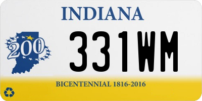 IN license plate 331WM