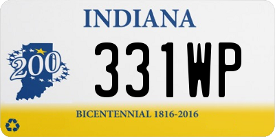 IN license plate 331WP