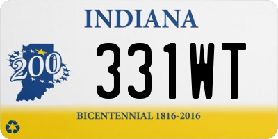 IN license plate 331WT