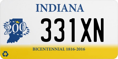 IN license plate 331XN