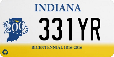 IN license plate 331YR
