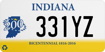 IN license plate 331YZ