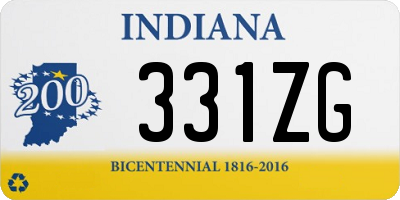 IN license plate 331ZG