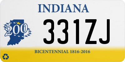 IN license plate 331ZJ