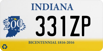 IN license plate 331ZP