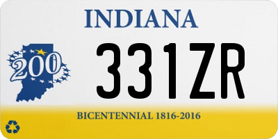 IN license plate 331ZR