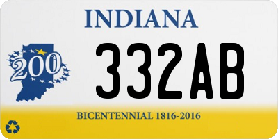 IN license plate 332AB