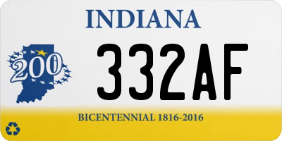 IN license plate 332AF