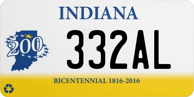 IN license plate 332AL