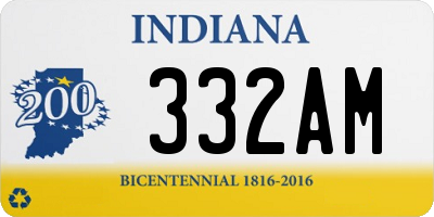 IN license plate 332AM