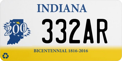 IN license plate 332AR