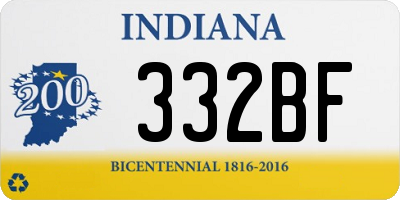 IN license plate 332BF