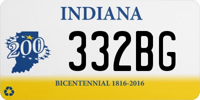 IN license plate 332BG