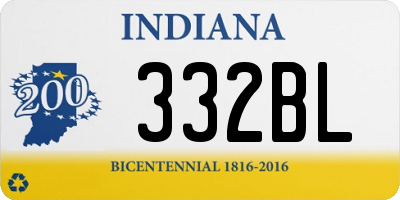 IN license plate 332BL