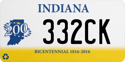 IN license plate 332CK