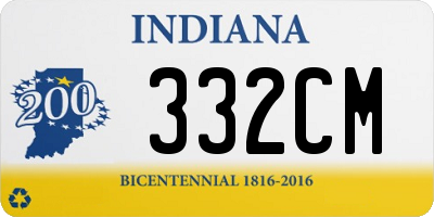 IN license plate 332CM