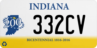 IN license plate 332CV