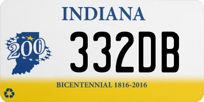 IN license plate 332DB