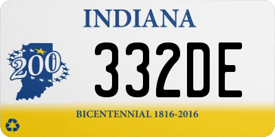 IN license plate 332DE