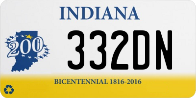 IN license plate 332DN