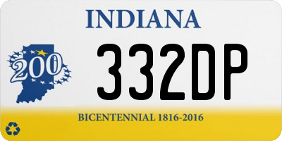 IN license plate 332DP