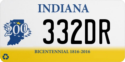 IN license plate 332DR