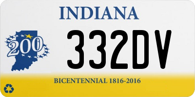 IN license plate 332DV