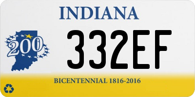 IN license plate 332EF