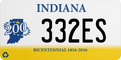 IN license plate 332ES