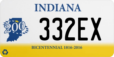 IN license plate 332EX