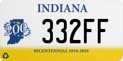 IN license plate 332FF