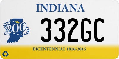 IN license plate 332GC