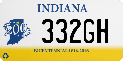 IN license plate 332GH