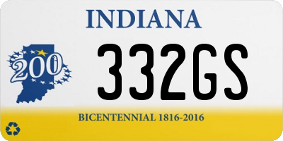 IN license plate 332GS