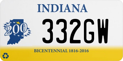 IN license plate 332GW