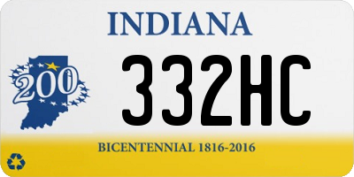 IN license plate 332HC