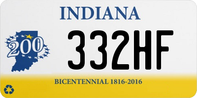 IN license plate 332HF