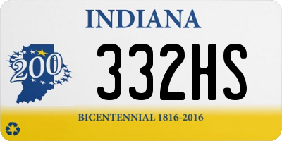 IN license plate 332HS